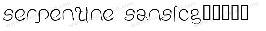 serpentine sanslcg字体转换